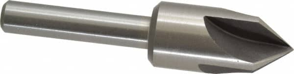 Interstate - 1" Head Diam, 1/2" Shank Diam, 4 Flute 82° High Speed Steel Countersink - All Tool & Supply