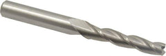 Accupro - 0.5° Taper Angle per Side, 1/4" Small End Diam, 1-1/4" LOC, Solid Carbide 3 Flute Tapered Square End Mill - 3" OAL, 3/8" Shank Diam, Spiral Flute - All Tool & Supply