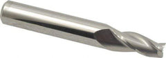 Accupro - 5° Taper Angle per Side, 1/4" Small End Diam, 3/4" LOC, Solid Carbide 3 Flute Tapered Square End Mill - 2-1/2" OAL, 3/8" Shank Diam, Spiral Flute - All Tool & Supply