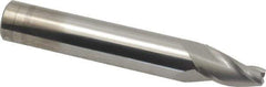 Accupro - 10° Taper Angle per Side, 1/4" Small End Diam, 3/4" LOC, Solid Carbide 3 Flute Tapered Square End Mill - 3-1/2" OAL, 9/16" Shank Diam, Spiral Flute - All Tool & Supply