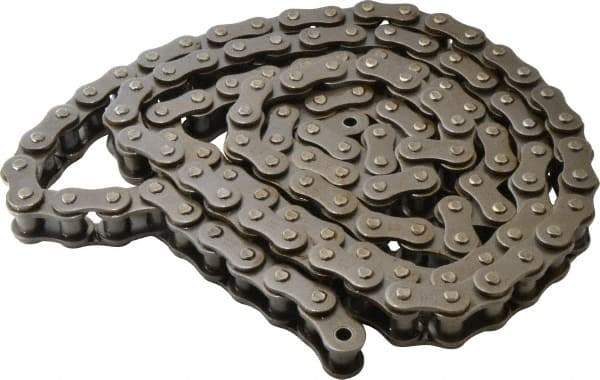 Browning - 1" Pitch, ANSI 80H, Heavy Series Roller Chain - Chain No. 80H, 10 Ft. Long, 5/8" Roller Diam, 5/8" Roller Width - All Tool & Supply