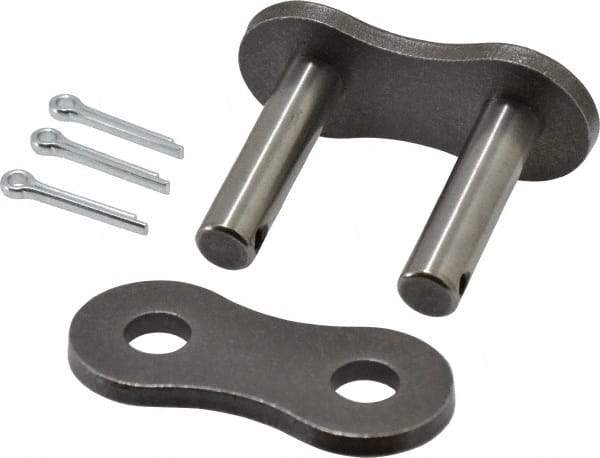 Browning - 1-1/4" Pitch, ANSI 100, Cottered Roller Chain Connecting Link - For Use with Single Strand Chain - All Tool & Supply