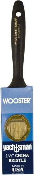 Wooster Brush - 1-1/2" Flat Hog Varnish Brush - 2-3/16" Bristle Length, 6-1/4" Plastic Beavertail Handle - All Tool & Supply