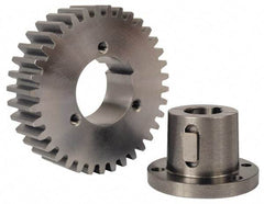 Browning - 12 Pitch, 4" Pitch Diam, 4.167" OD, 48 Tooth Bushed Spur Gear - 3/4" Face Width, 2-1/2" Hub Diam, 14.5° Pressure Angle, Steel - All Tool & Supply