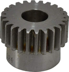 Browning - 20 Pitch, 1.2" Pitch Diam, 1.3" OD, 24 Tooth Spur Gear - 1/2" Face Width, 1/2" Bore Diam, 1-1/16" Hub Diam, 20° Pressure Angle, Steel - All Tool & Supply