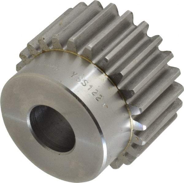 Browning - 12 Pitch, 2" Pitch Diam, 2.16" OD, 24 Tooth Spur Gear - 1" Face Width, 3/4" Bore Diam, 1-3/4" Hub Diam, 20° Pressure Angle, Steel - All Tool & Supply