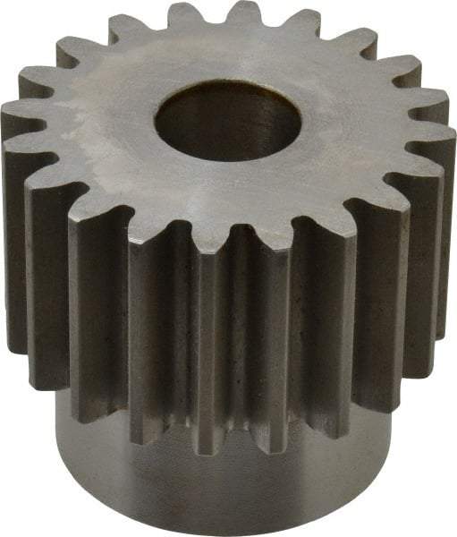 Browning - 8 Pitch, 2-1/2" Pitch Diam, 2.7" OD, 20 Tooth Spur Gear - 1-1/2" Face Width, 7/8" Bore Diam, 2-1/8" Hub Diam, 20° Pressure Angle, Steel - All Tool & Supply