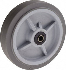 Value Collection - 8 Inch Diameter x 2 Inch Wide, Solid Rubber Caster Wheel - 500 Lb. Capacity, 2-3/16 Inch Hub Length, 1/2 Inch Axle Diameter, Roller Bearing - All Tool & Supply