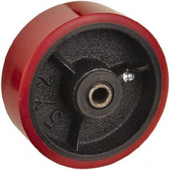 Value Collection - 5 Inch Diameter x 2 Inch Wide, Polyurethane Caster Wheel - 1,000 Lb. Capacity, 2-3/16 Inch Hub Length, 3/4 Inch Axle Diameter, Roller Bearing - All Tool & Supply