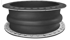 Mercer Rubber - 6" Pipe, Natural Rubber Single Arch Pipe Expansion Joint - 6" Long, 1/2" Extension, 3/4" Compression, 250 Max psi, Flanged - All Tool & Supply