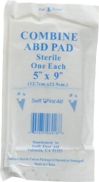 North - 9" Long x 5" Wide, General Purpose Pad - White, Sterile, Gauze Bandage - All Tool & Supply