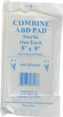 North - 9" Long x 5" Wide, General Purpose Pad - White, Sterile, Gauze Bandage - All Tool & Supply