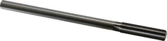 Made in USA - 12.5mm High Speed Steel 6 Flute Chucking Reamer - Straight Flute, 0.4355" Straight Shank, 2" Flute Length, 8" OAL - All Tool & Supply