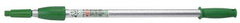 Unger - 96" Long x 1" Diam Aluminum Handle for Unger Products - Threaded Connection, Silver, Telescoping - All Tool & Supply