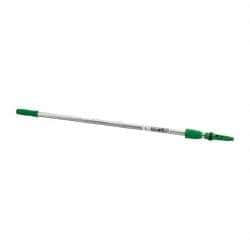 Unger - 156" Long x 1" Diam Aluminum Handle for Unger Products - Threaded Connection, Silver, Telescoping - All Tool & Supply