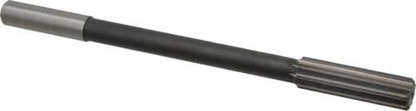 Interstate - 21/32" High Speed Steel Chucking Reamer - Straight Flute, 9/16" Straight Shank, 2-1/4" Flute Length, 9" OAL - All Tool & Supply