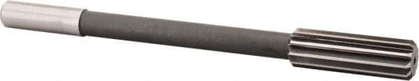 Interstate - 53/64" High Speed Steel Chucking Reamer - Straight Flute, 5/8" Straight Shank, 2-1/2" Flute Length, 9-1/2" OAL - All Tool & Supply