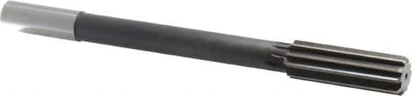 Interstate - 57/64" High Speed Steel Chucking Reamer - Straight Flute, 3/4" Straight Shank, 2-5/8" Flute Length, 10" OAL - All Tool & Supply