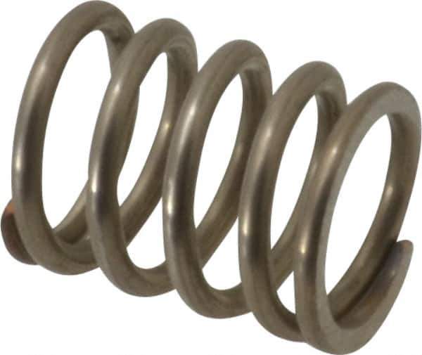 Gardner Spring - 0.6" OD, 0.072" Wire, 3/4" Free Length, Precision Compression Spring - 67.83 Lb Spring Rating, Stainless Steel - All Tool & Supply