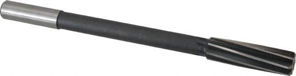 Interstate - 3/4" High Speed Steel Chucking Reamer - Spiral Flute, 5/8" Straight Shank, 2-1/2" Flute Length, 9-1/2" OAL - All Tool & Supply