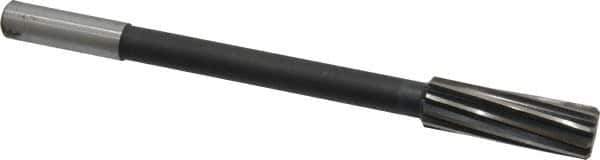 Interstate - 13/16" High Speed Steel Chucking Reamer - Spiral Flute, 5/8" Straight Shank, 2-1/2" Flute Length, 9-1/2" OAL - All Tool & Supply