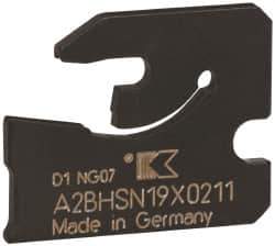 Kennametal - 3/4" Blade Height, 0.0787" Blade Width, 0.7953" OAL, Neutral Cut, Single End Indexable Cut-Off Blade - 11mm Max Depth of Cut, A2BHSN Blade - All Tool & Supply