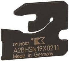 Kennametal - 3/4" Blade Height, 0.0787" Blade Width, 0.7953" OAL, Neutral Cut, Single End Indexable Cut-Off Blade - 11mm Max Depth of Cut, A2BHSN Blade - All Tool & Supply