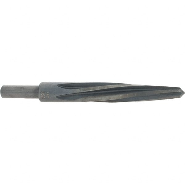 Made in USA - 3/4" Reamer Diam, 13/32" Small End Diam, 1/2" Diam Straight Shank, 5" Flute, Bridge Reamer - All Tool & Supply