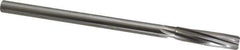 Made in USA - 27/64" High Speed Steel 6 Flute Chucking Reamer - Spiral Flute, 0.373" Straight Shank, 1-3/4" Flute Length, 7" OAL - All Tool & Supply