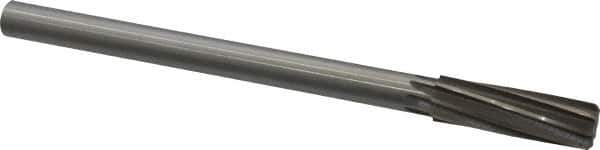 Made in USA - 11/16" High Speed Steel 8 Flute Chucking Reamer - Spiral Flute, 0.5615" Straight Shank, 2-1/4" Flute Length, 9" OAL - All Tool & Supply