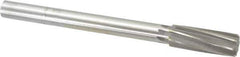 Made in USA - 15/16" High Speed Steel 8 Flute Chucking Reamer - Spiral Flute, 3/4" Straight Shank, 2-5/8" Flute Length, 10" OAL - All Tool & Supply