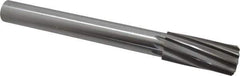 Made in USA - 1-1/2" High Speed Steel 10 Flute Chucking Reamer - Spiral Flute, 1-1/4" Straight Shank, 3-1/2" Flute Length, 12-1/2" OAL - All Tool & Supply