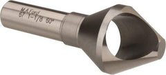 M.A. Ford - 1-1/8" Head Diam, 1/2" Shank Diam, 0 Flute 60° High Speed Steel Countersink - Bright Finish, 2-7/8" OAL, Single End, Straight Shank, Right Hand Cut - All Tool & Supply