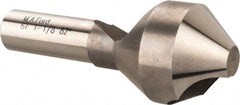 M.A. Ford - 1-1/8" Head Diam, 1/2" Shank Diam, 0 Flute 82° High Speed Steel Countersink - All Tool & Supply