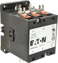 Eaton Cutler-Hammer - 3 Pole, 90 Amp Inductive Load, 110 to 120 Coil VAC at 50/60 Hz, Nonreversible Definite Purpose Contactor - Exact Industrial Supply