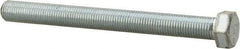 Made in North America - 7/16-20 UNF, 4-1/2" Length Under Head Hex Head Cap Screw - Fully Threaded, Grade 5 Steel, Zinc-Plated Finish, 5/8" Hex - All Tool & Supply