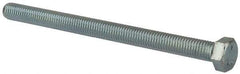 Made in North America - 1/2-13 UNC, 7" Length Under Head Hex Head Cap Screw - Fully Threaded, Grade 5 Steel, Zinc-Plated Finish, 3/4" Hex - All Tool & Supply