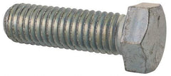 Made in North America - 1/2-13 UNC, 1-5/8" Length Under Head Hex Head Cap Screw - Partially Threaded, Grade 5 Steel, Zinc-Plated Finish, 3/4" Hex - All Tool & Supply