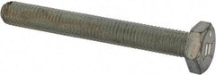 Made in USA - 1/2-20 UNF, 2" Length Under Head Hex Head Cap Screw - Fully Threaded, Grade 5 Steel, Zinc-Plated Finish, 3/4" Hex - All Tool & Supply