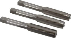 Hertel - 7/16-20 UNF, 4 Flute, Bottoming, Plug & Taper, Bright Finish, High Speed Steel Tap Set - 3-5/32" OAL, 2B/3B Class of Fit - All Tool & Supply