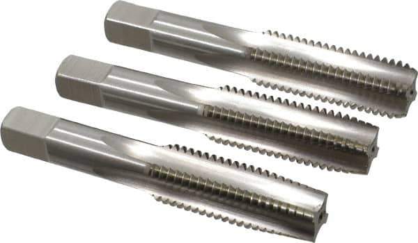 Hertel - 3/4-10 UNC, 4 Flute, Bottoming, Plug & Taper, Bright Finish, High Speed Steel Tap Set - 4-1/4" OAL, 2B/3B Class of Fit - All Tool & Supply