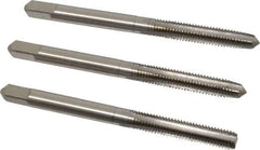 Hertel - M5x0.80 Metric Coarse, 4 Flute, Bottoming, Plug & Taper, Bright Finish, High Speed Steel Tap Set - 2-3/8" OAL, 6H Class of Fit - All Tool & Supply