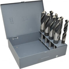 Hertel - 9/16 to 1", 118° Point, Oxide Finish, High Speed Steel Reduced Shank Drill Bit Set - All Tool & Supply