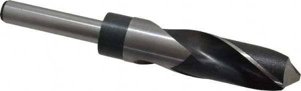 Hertel - 61/64" Drill, 118° Point, High Speed Steel Silver Deming & Reduced Shank Drill Bit - All Tool & Supply