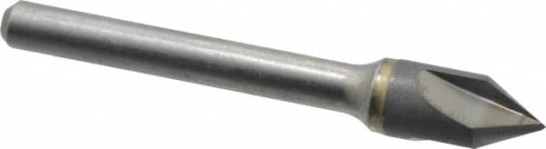 Hertel - 3/8" Head Diam, 1/4" Shank Diam, 3 Flute 60° Solid Carbide Countersink - All Tool & Supply