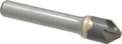 Hertel - 1/2" Head Diam, 3/8" Shank Diam, 6 Flute 82° Solid Carbide Countersink - All Tool & Supply