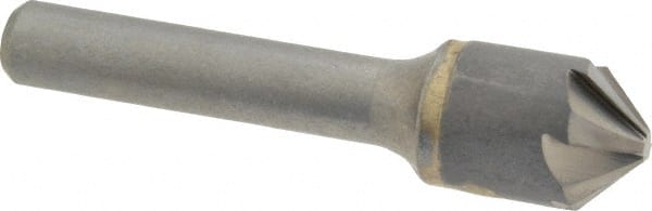 Hertel - 5/8" Head Diam, 3/8" Shank Diam, 6 Flute 90° Solid Carbide Countersink - All Tool & Supply