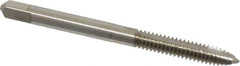 Hertel - #10-24 UNC, 2 Flute, Bright Finish, High Speed Steel Spiral Point Tap - Plug Chamfer, Right Hand Thread, 2" OAL - Exact Industrial Supply