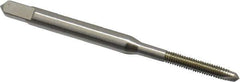 Hertel - #3-56 UNF, 2 Flute, Bright Finish, High Speed Steel Spiral Point Tap - Plug Chamfer, Right Hand Thread, 1-13/16" OAL, 2B Class of Fit - Exact Industrial Supply