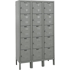 Hallowell - 15 Door, 5 Tier, Premium Box Lockers - All Tool & Supply